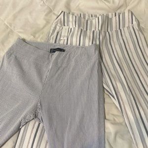 New York and Co. cropped pants size medium, striped, never worn